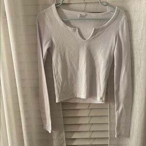 Cotton On Cream Long Sleeve Crop Blouse